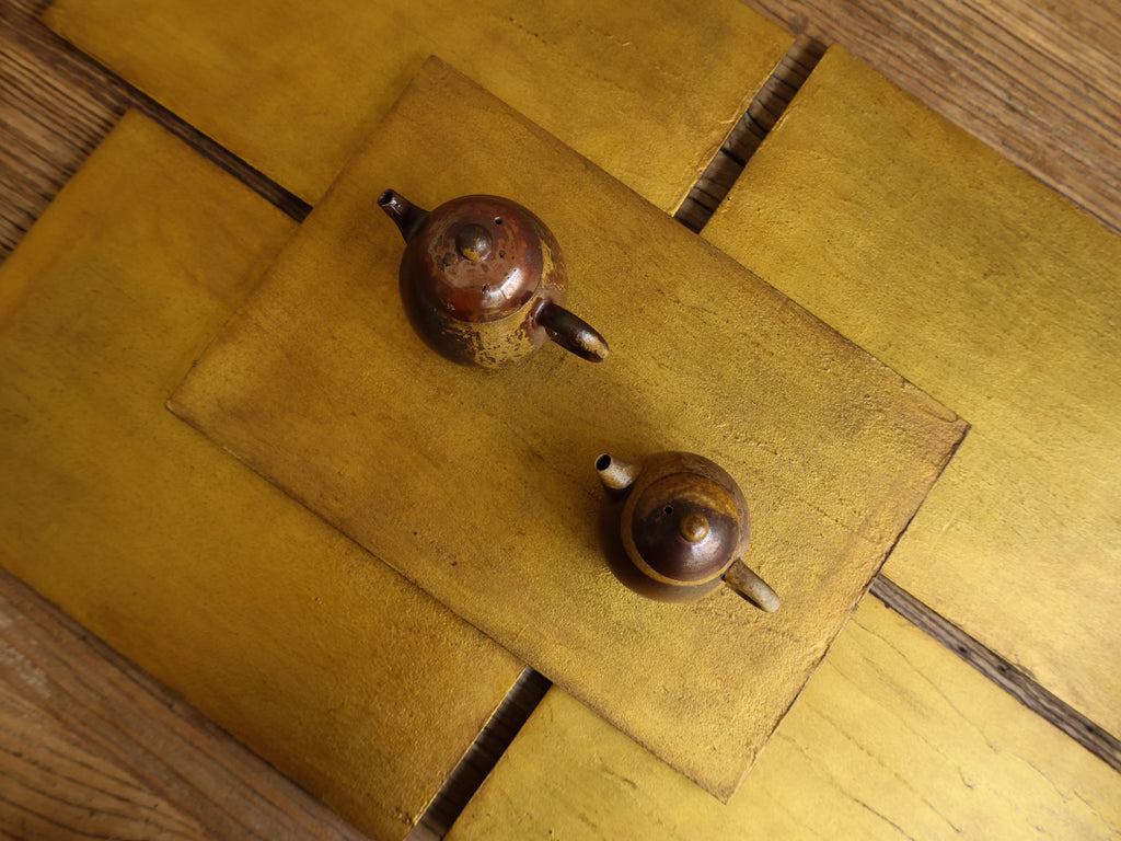 Bronze Gold Wood Tray- rectangle