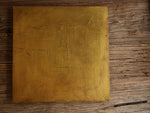 Bronze Gold Wood Tray-  Square