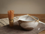White Swirls Tea Bowl (Matcha Chawan)