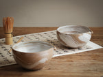 White Swirls Tea Bowl (Matcha Chawan)