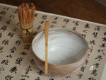 White Swirls Tea Bowl (Matcha Chawan)