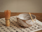 White Swirls Tea Bowl (Matcha Chawan)