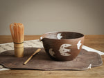 Hand-painted Birds Tea Bowl (Matcha Chawan)-Dark