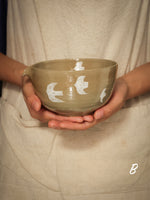 Hand-painted Birds Tea Bowl ( Matcha Chawan)- Light