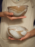 White Swirls Tea Bowl (Matcha Chawan)