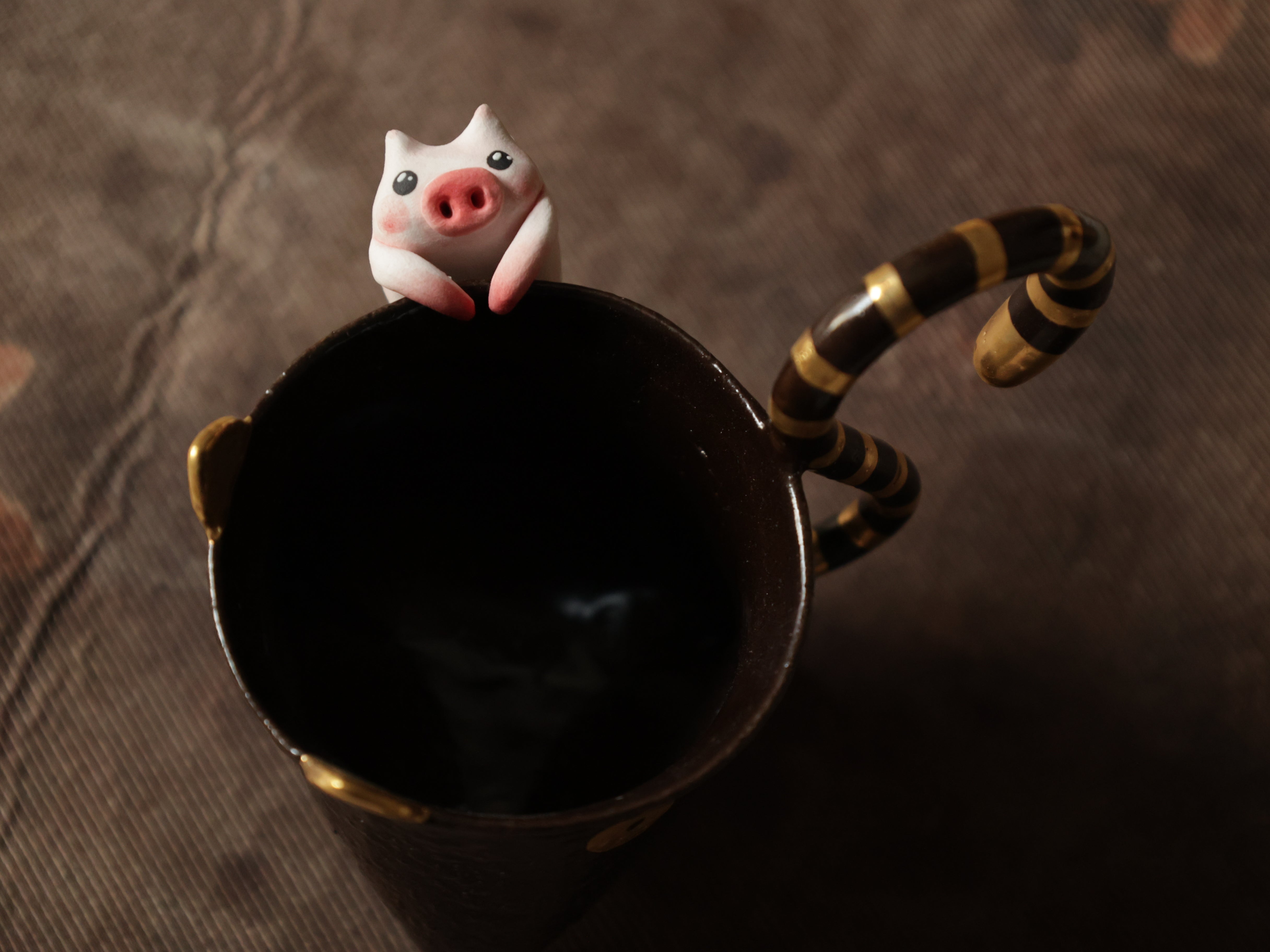 Little Pink Angel Pig - Tea Pet