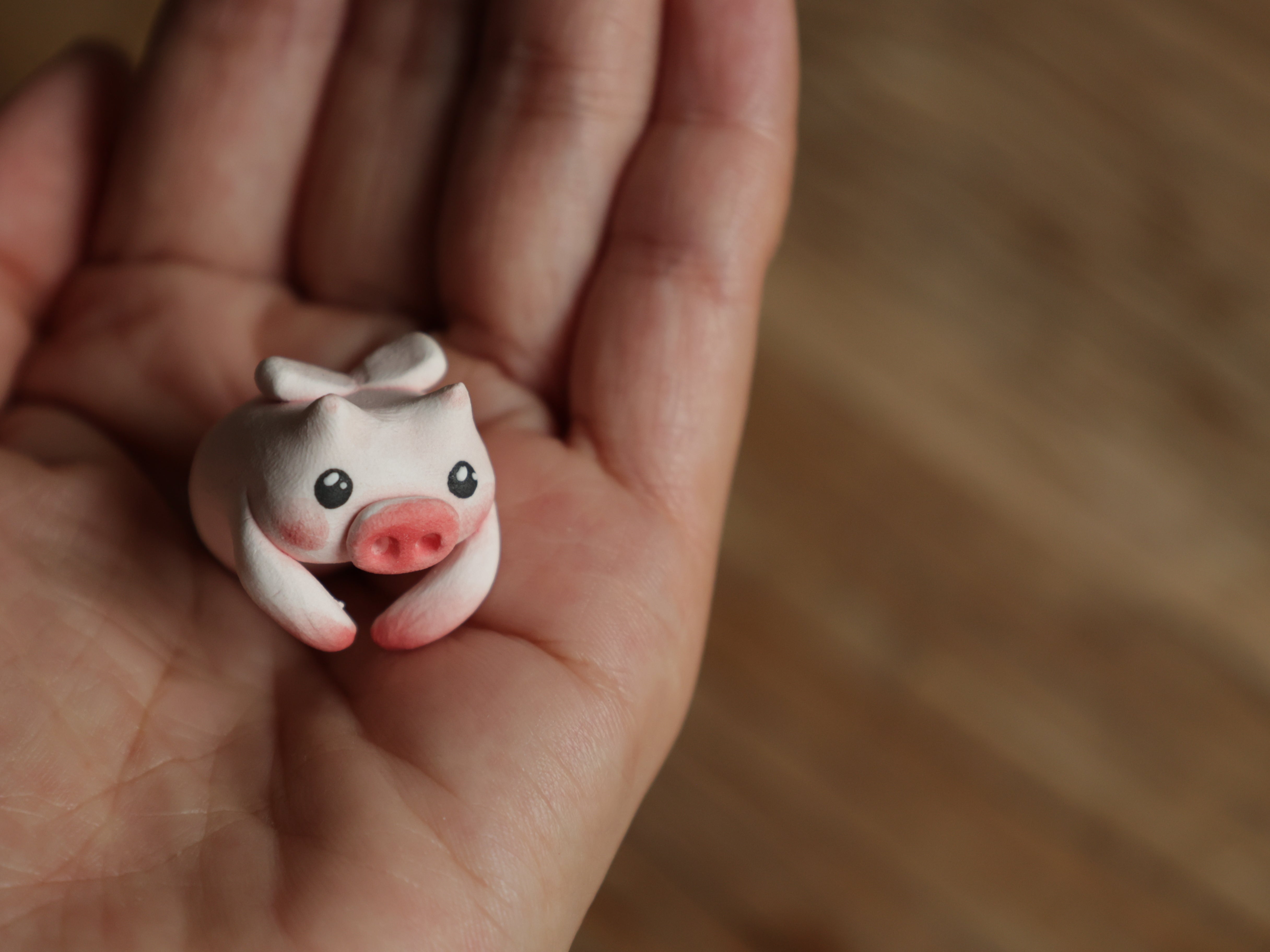 Little Pink Angel Pig - Tea Pet