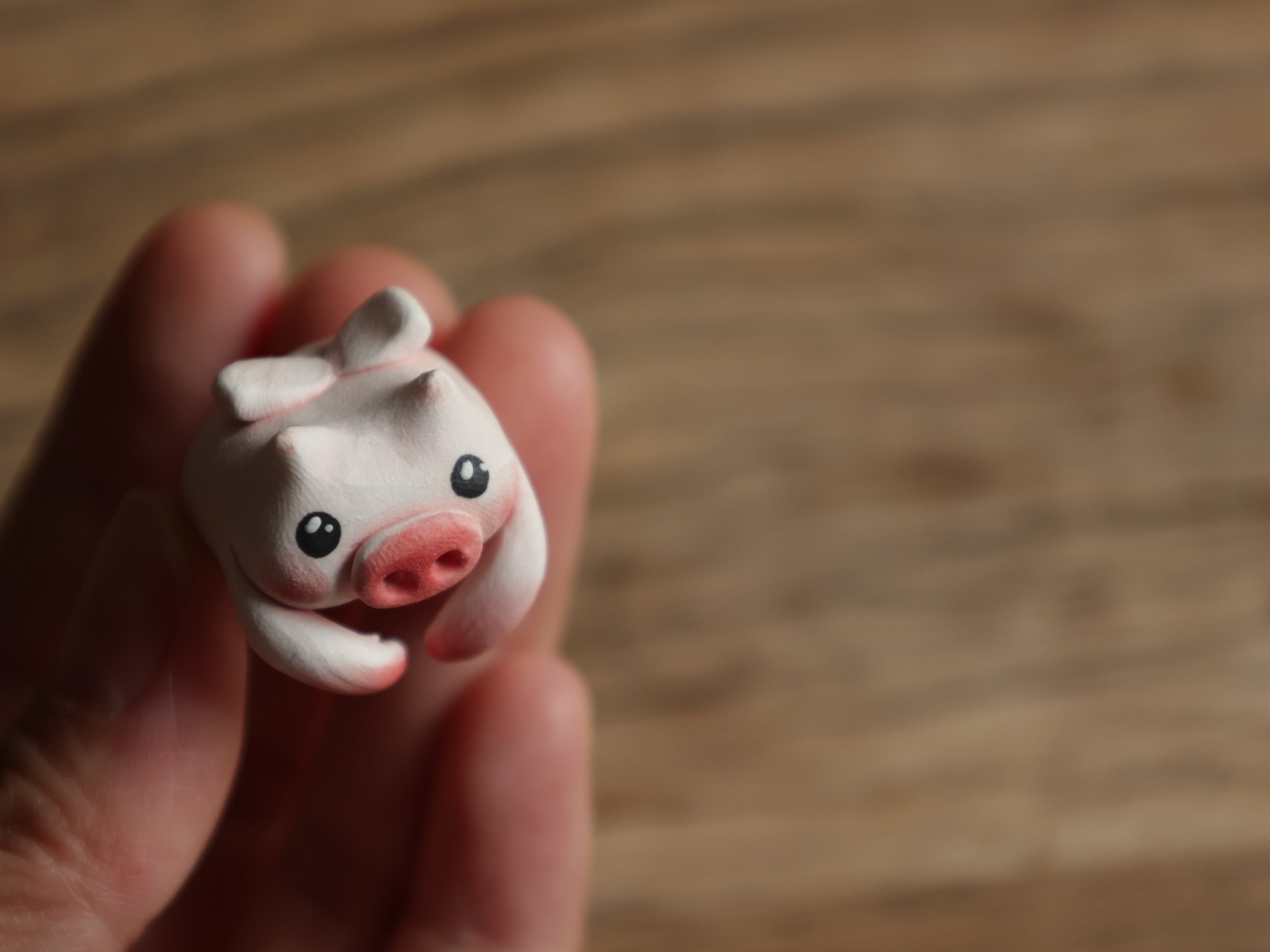 Little Pink Angel Pig - Tea Pet