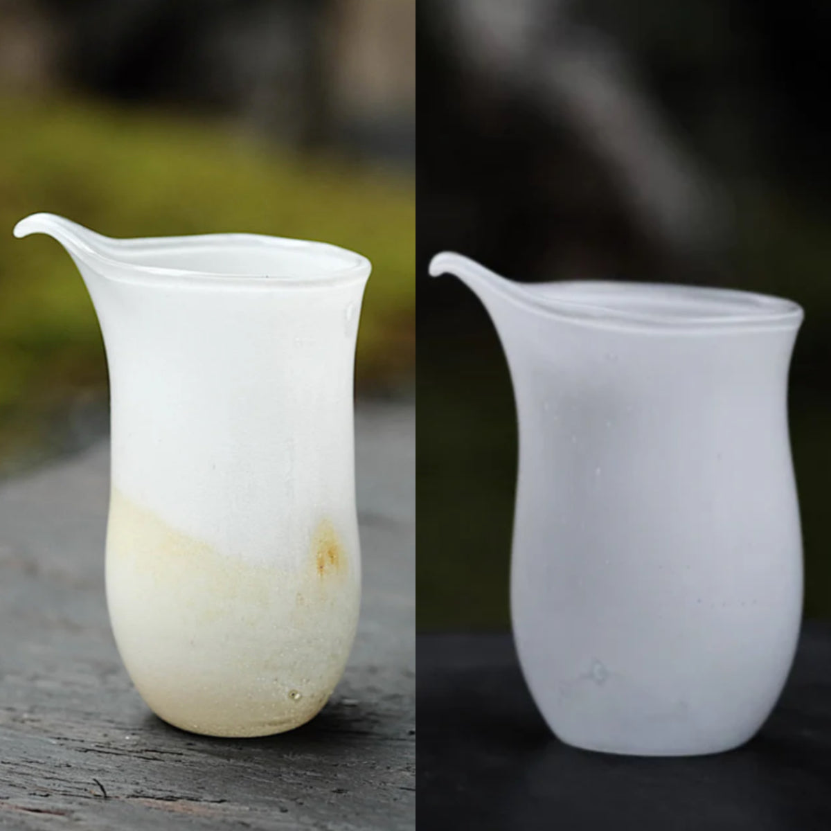 [Qin] Handblown Glacier Glass Faircup