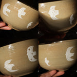 Hand-painted Birds Tea Bowl ( Matcha Chawan)- Light