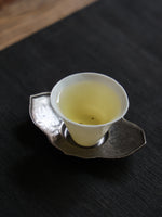 Metal Yuanbao Teacup Saucer