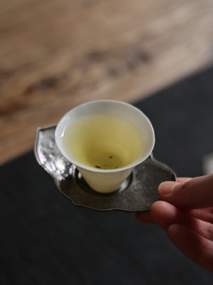 Metal Yuanbao Teacup Saucer