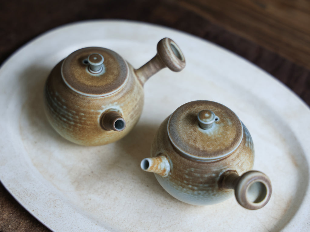 Brown-bluish teapot