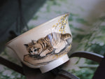 Handpainted Cat Cup