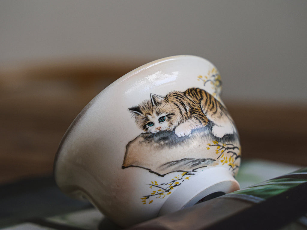 Handpainted Cat Cup