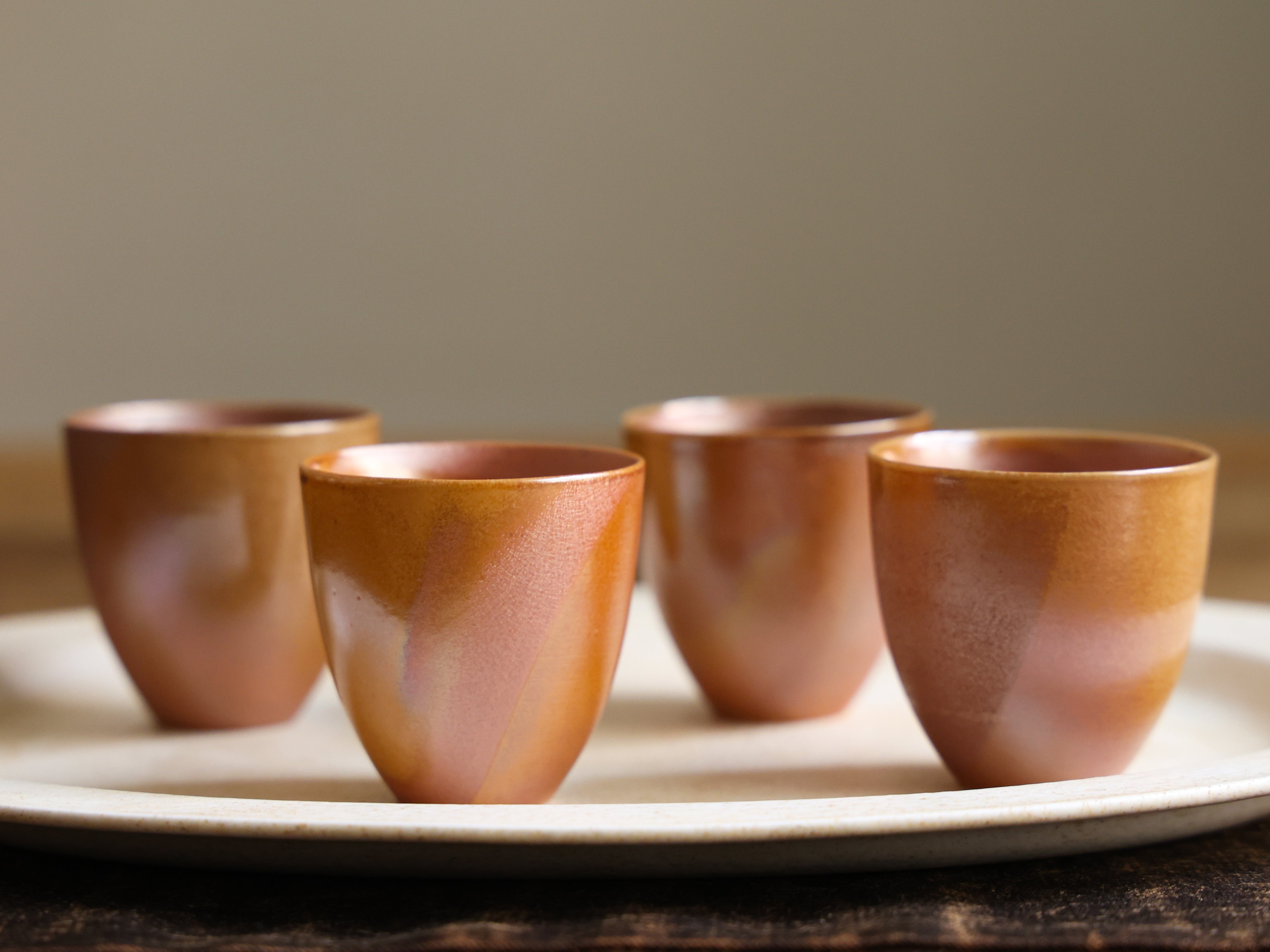 Gold Sheen Woodfired Teacup