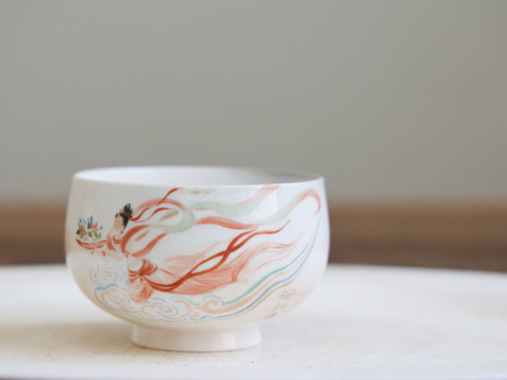 Handpainted Feitian Woodfired Teacup #004