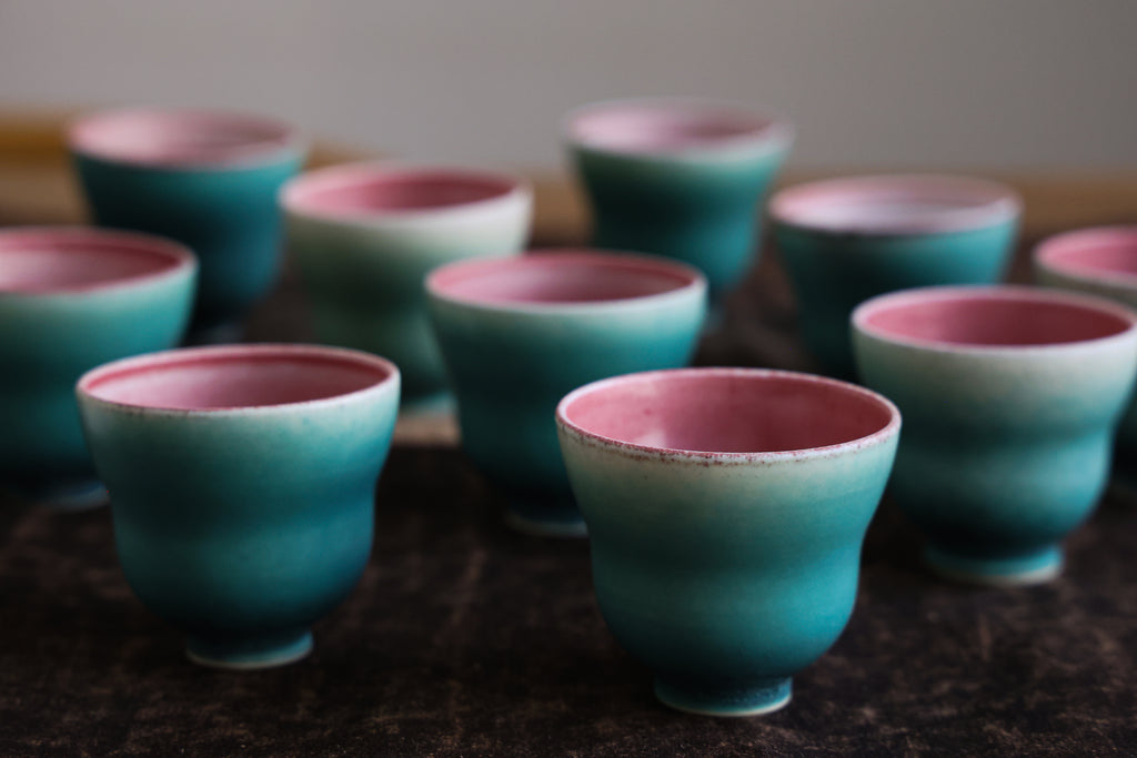 Blushing Turquoise Teacups