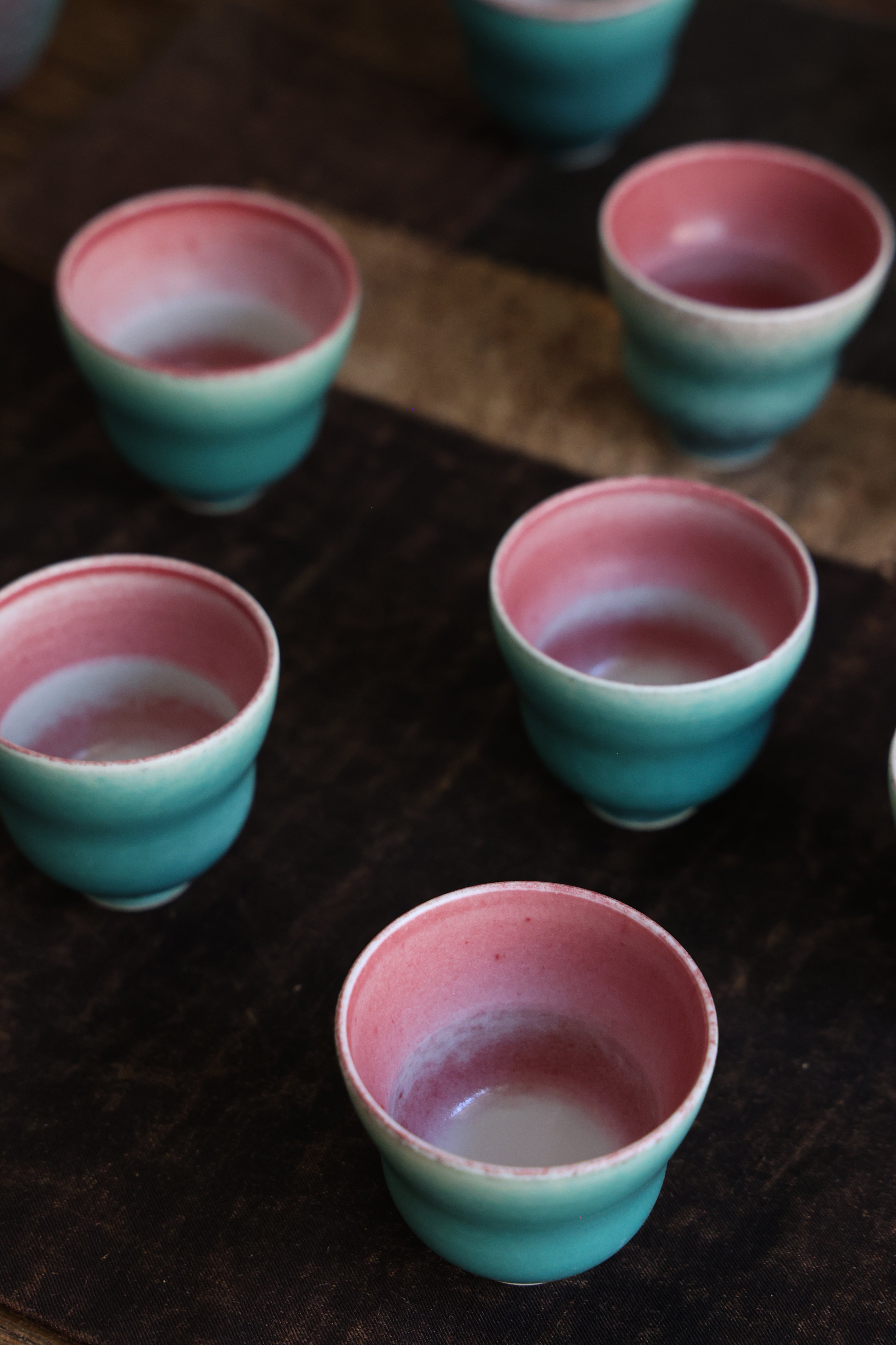 Blushing Turquoise Teacups