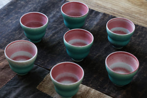 Blushing Turquoise Teacups