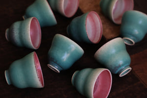 Blushing Turquoise Teacups