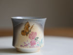 Handpainted Butterfly Woodfired Teacup #02