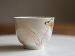 Hand painted Butterfly Woodfired Teacup #03