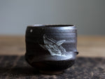 Handcarved Whale Woodfired Teacup