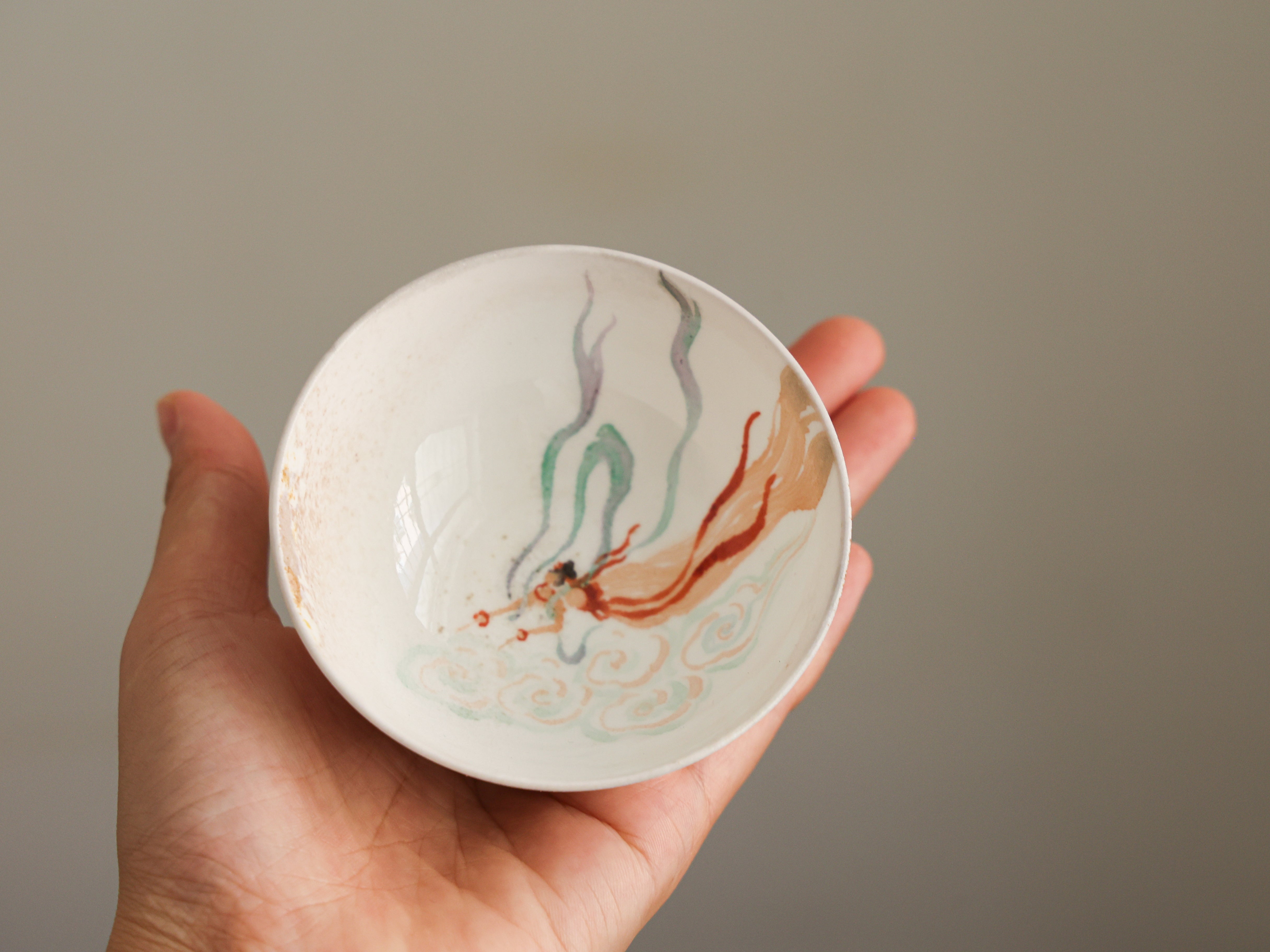 Handpainted Feitian Woodfired Teacup #11