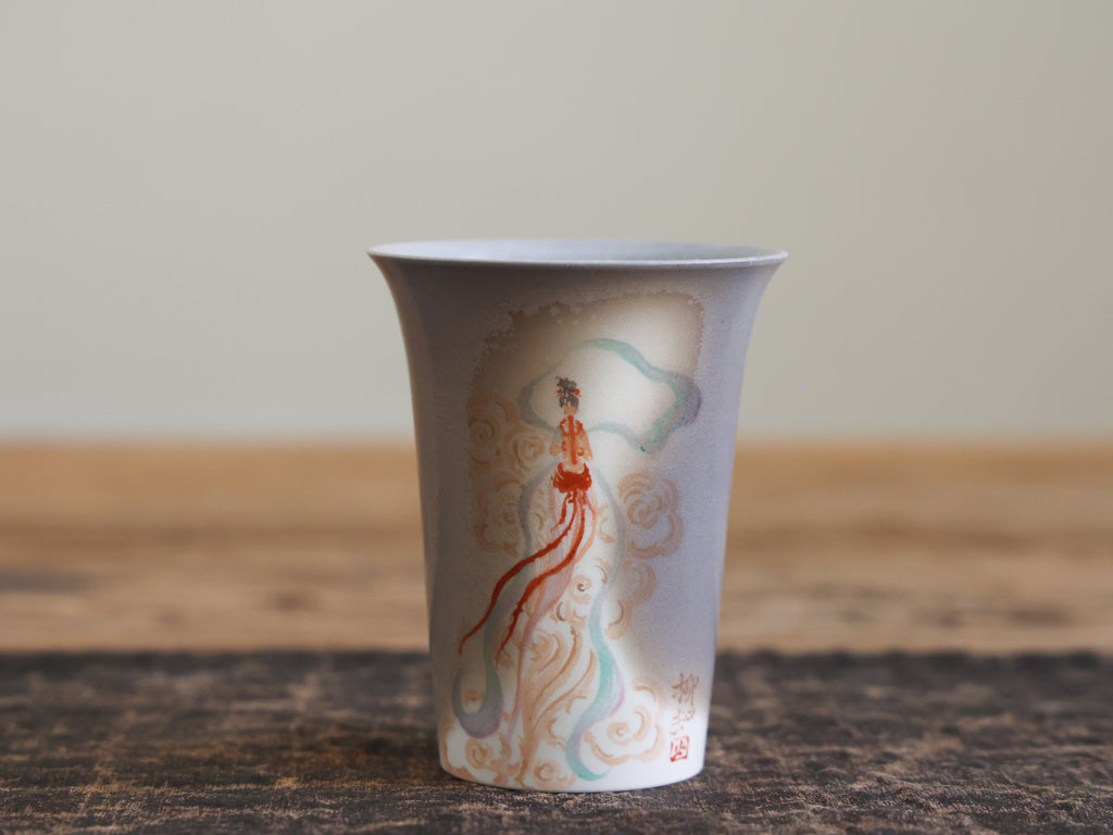 Handpainted Feitian Woodfired Teacup #10