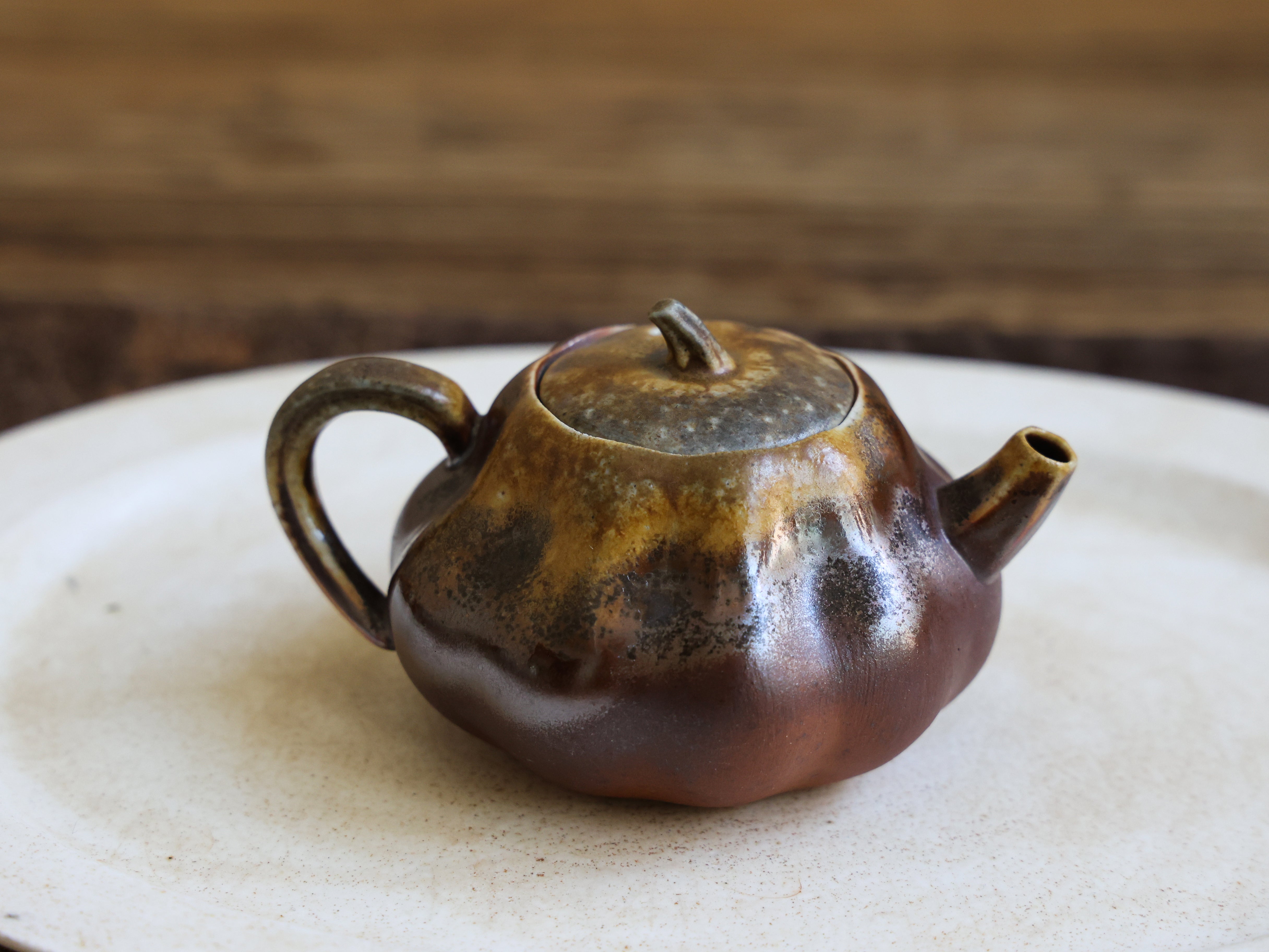 Pumpkin Woodfired Teapot