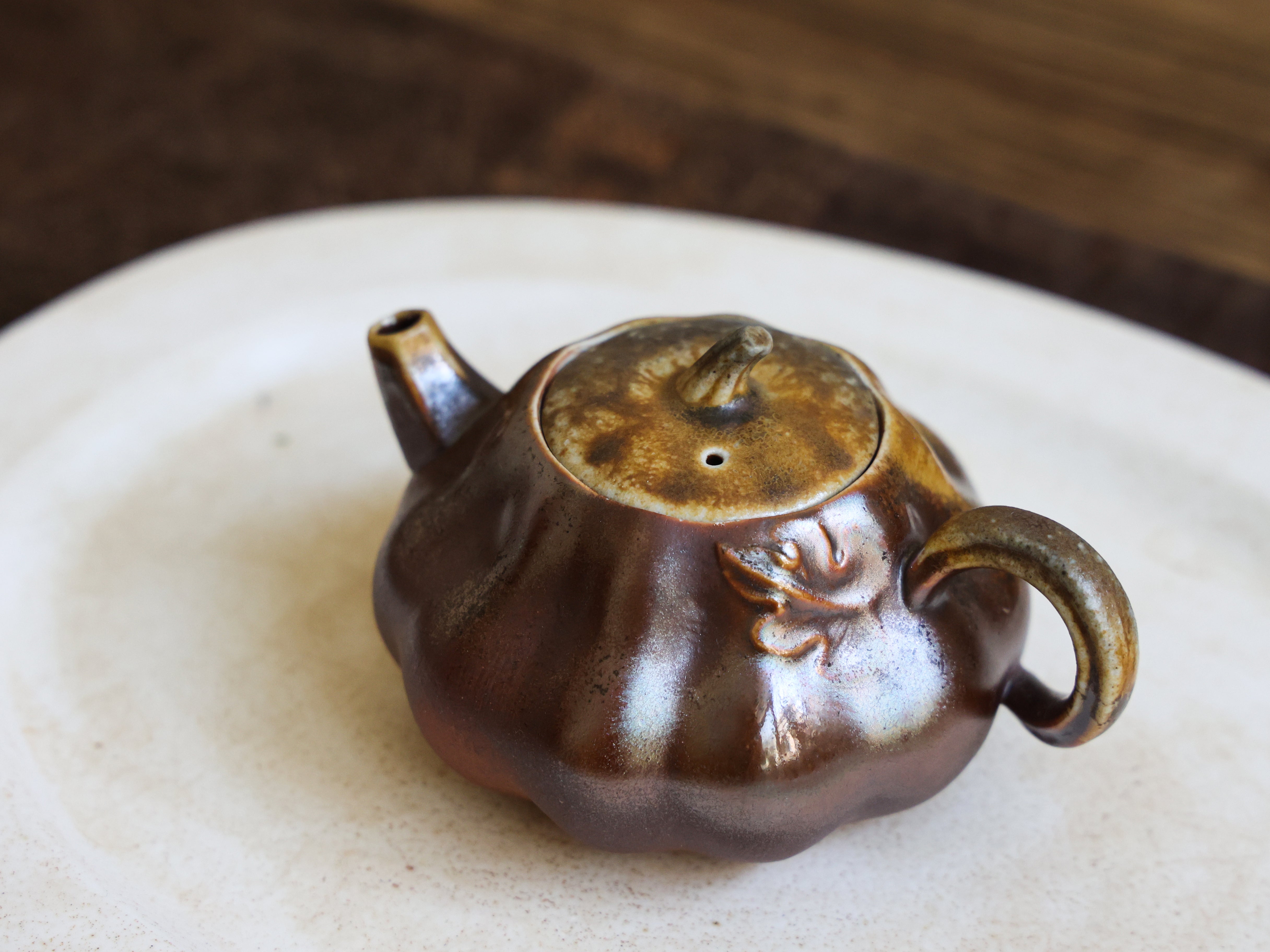 Pumpkin Woodfired Teapot