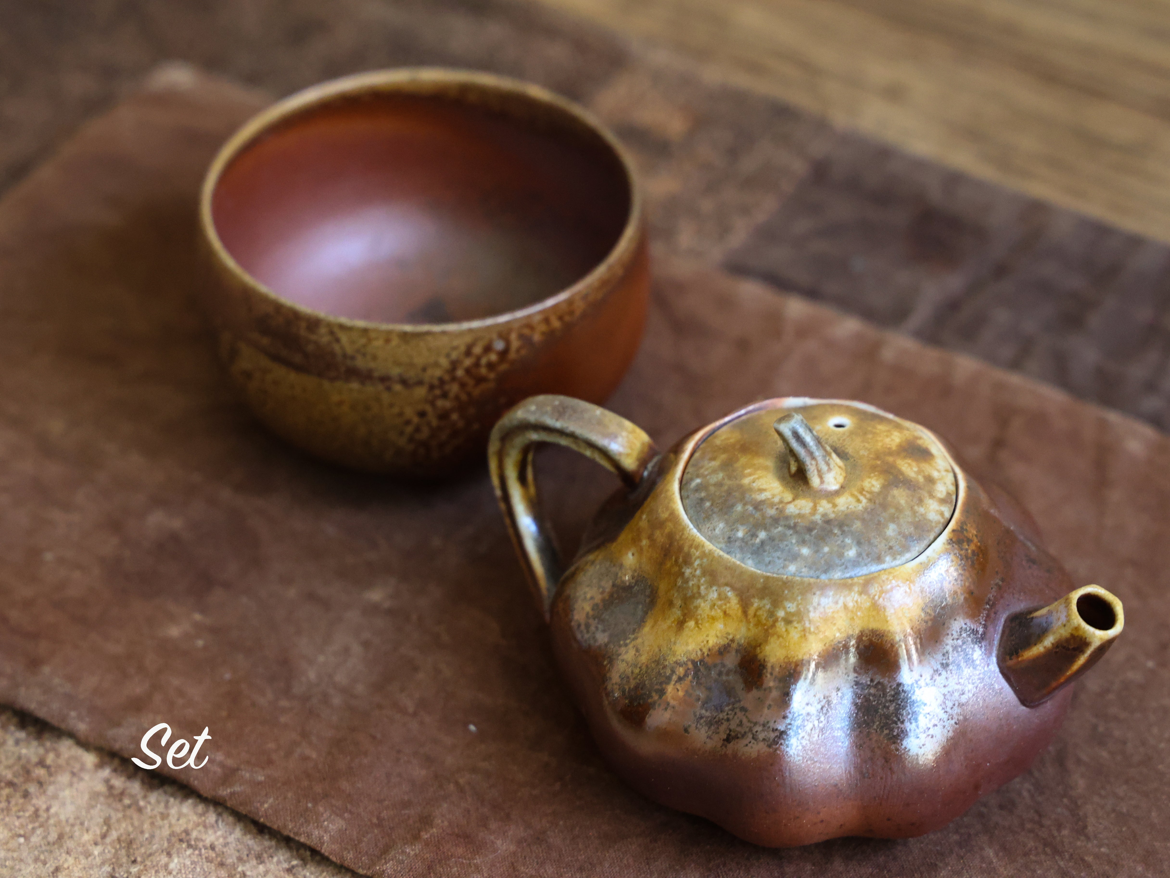 Pumpkin Woodfired Teapot