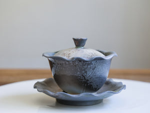 Milky Way Lotus  Woodfired Gaiwan (with a saucer)