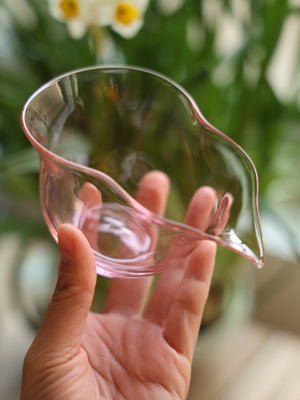 Handblown Pink Gourd Glass Faircup