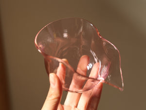 Handblown Pink Gourd Glass Faircup