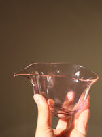 Handblown Pink Gourd Glass Faircup