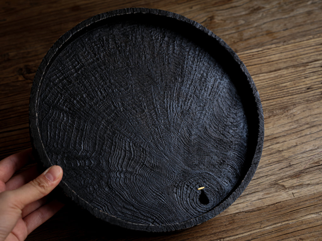 Tree pattern Wooden Tray - Round