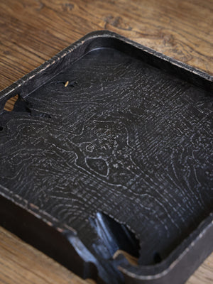 Tree Pattern Wooden Tray - Square