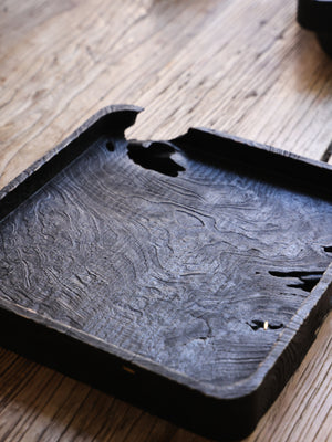 Tree Pattern Wooden Tray - Square