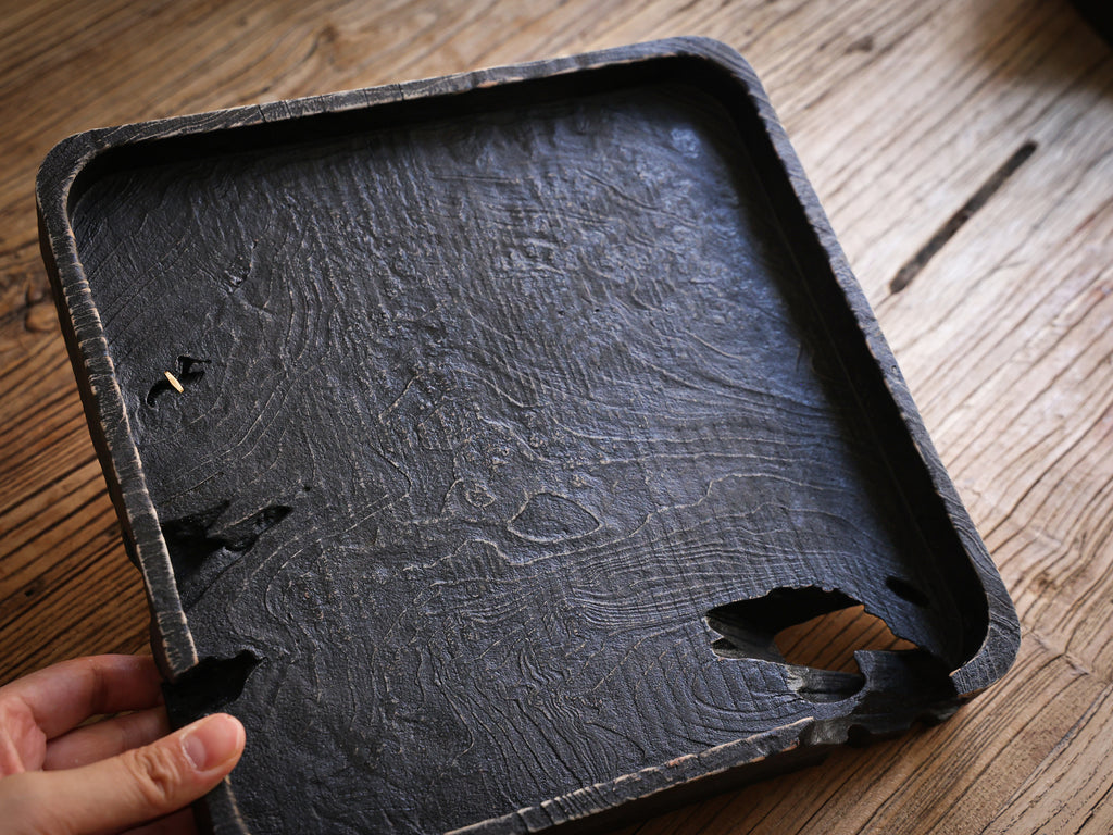 Tree Pattern Wooden Tray - Square