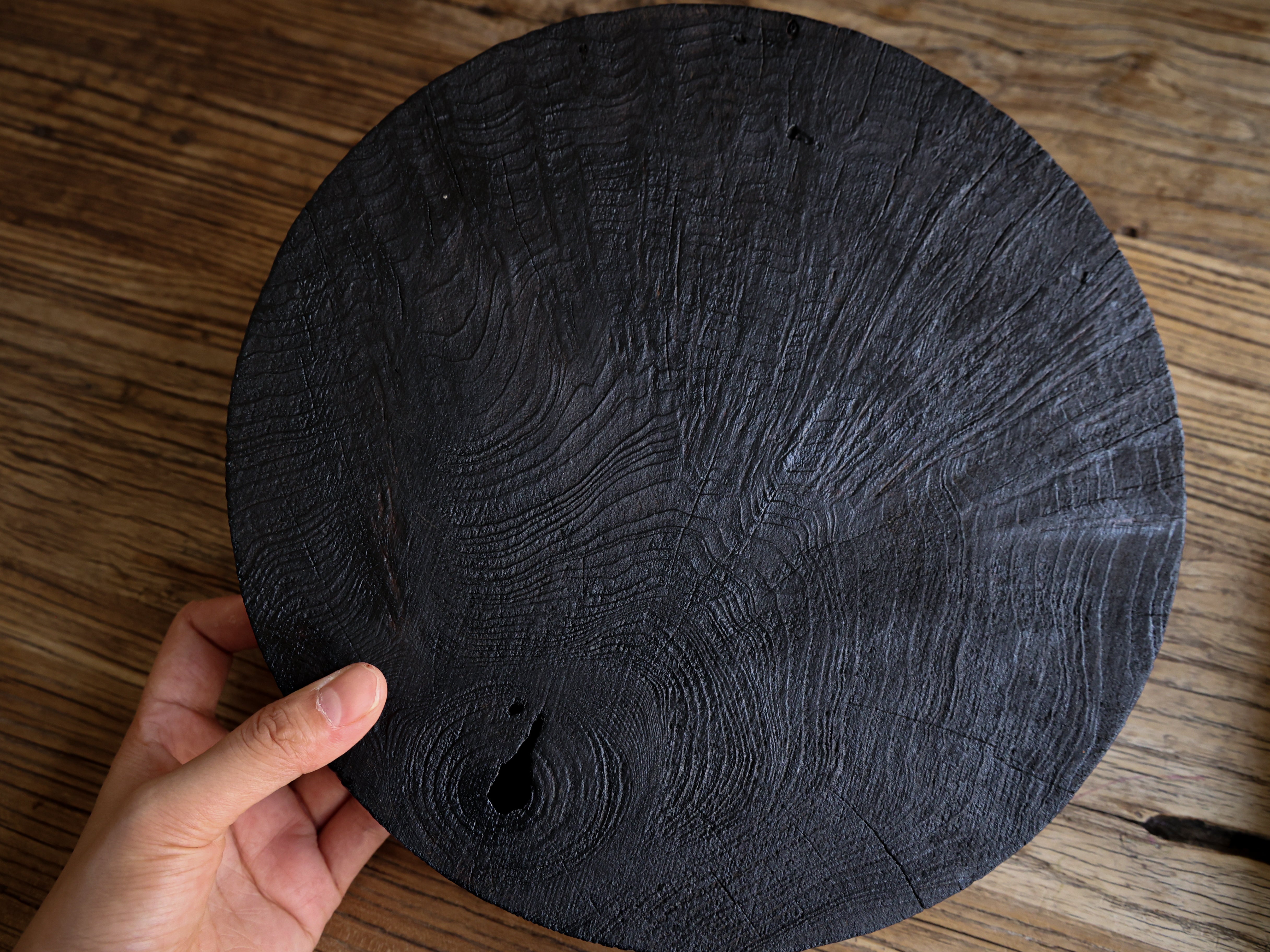 Tree pattern Wooden Tray - Round