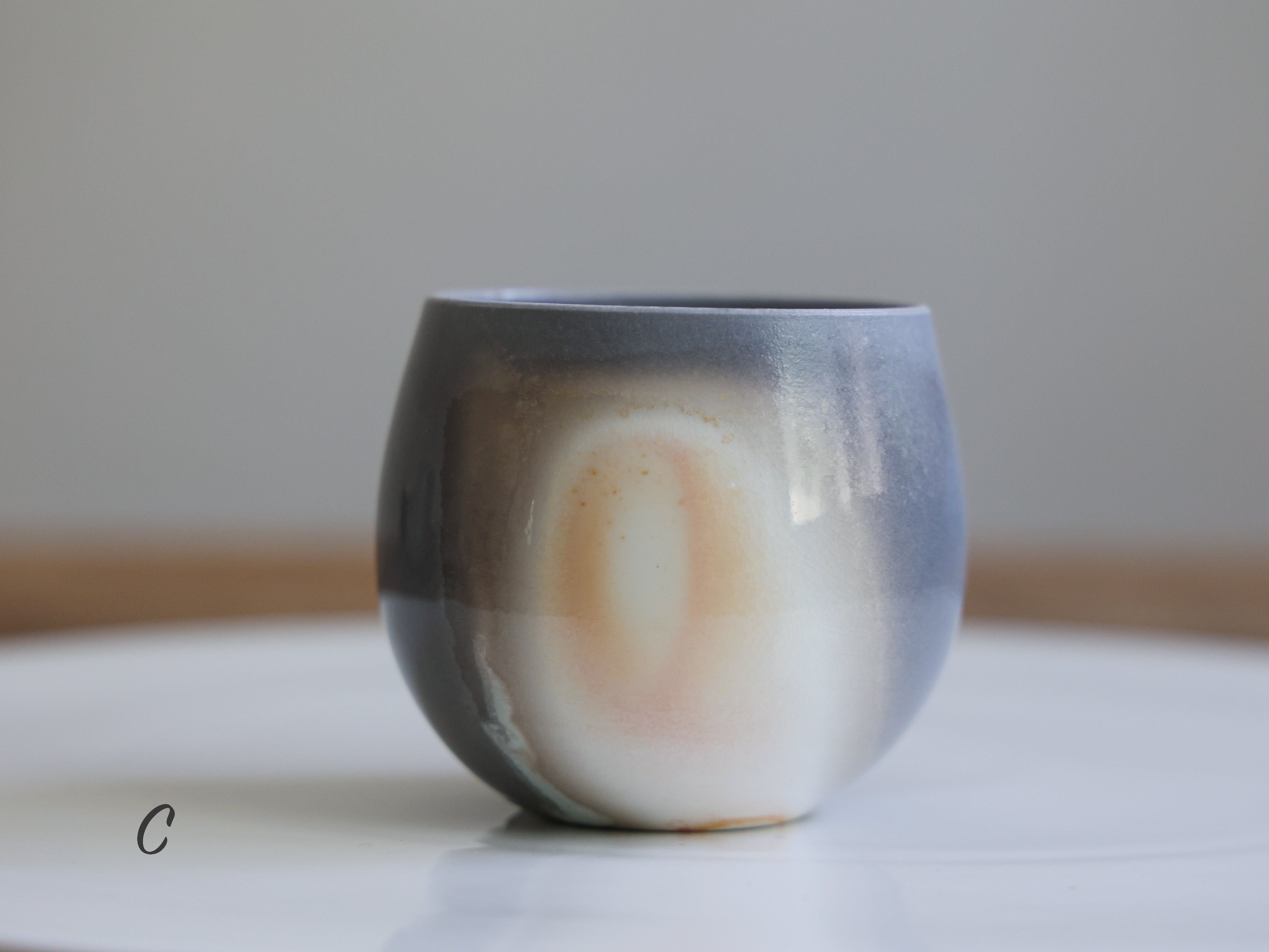 Egg Woodfired Teacup (light drips)