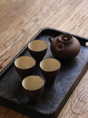 Tree Pattern Wooden Tea Tray - rectangle