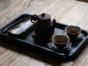 Tree Pattern Wooden Tea Tray - rectangle