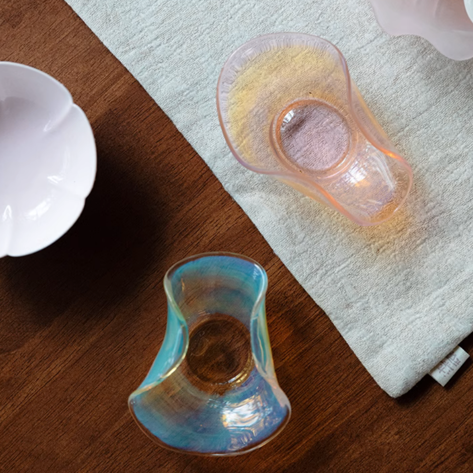 Iridescent Glass Tea Scoop