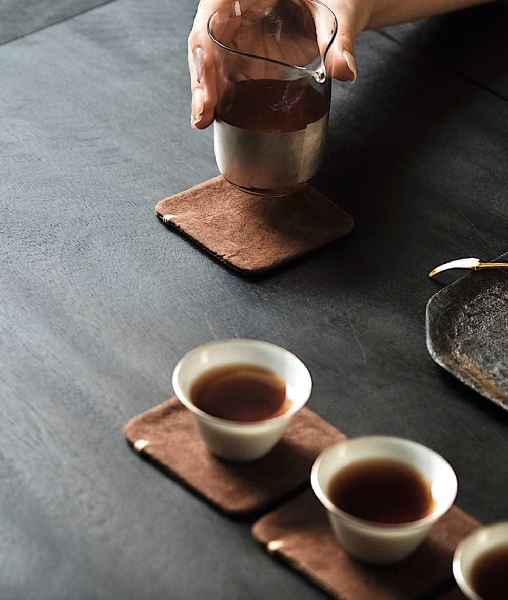 Persimmon Dyed Teacup Saucer (set of two)