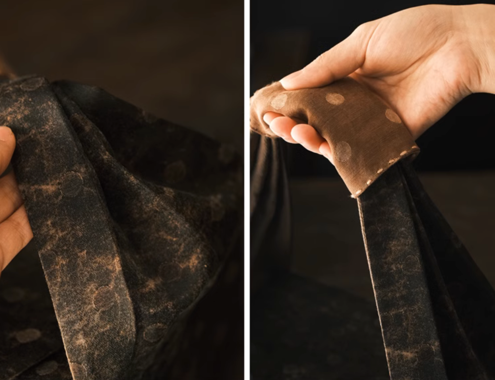 Hand-dyed Mottle Black Tea Bag -#L01