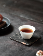 Black Squares Double Sides Teacup Saucers (set of two)