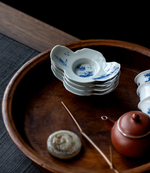 Handpainted Qinghua Teacup Holder